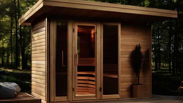 Saune prefabbricate, sauna prefabbricata, sauna esterna, legno, cabina, sauna finlandese, sauna tradizionale, LED, panca, relax, benessere, wellness