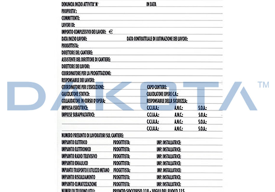 Dakota Group - Dakota - EQUIPMENT - CARTELLO INFORMATIVO