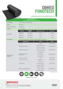 scheda tecnica dbred serie fonotech