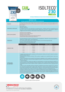 scheda tecnica isolteco r 230 cam
