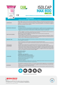 scheda tecnica isolcap max 800 cam